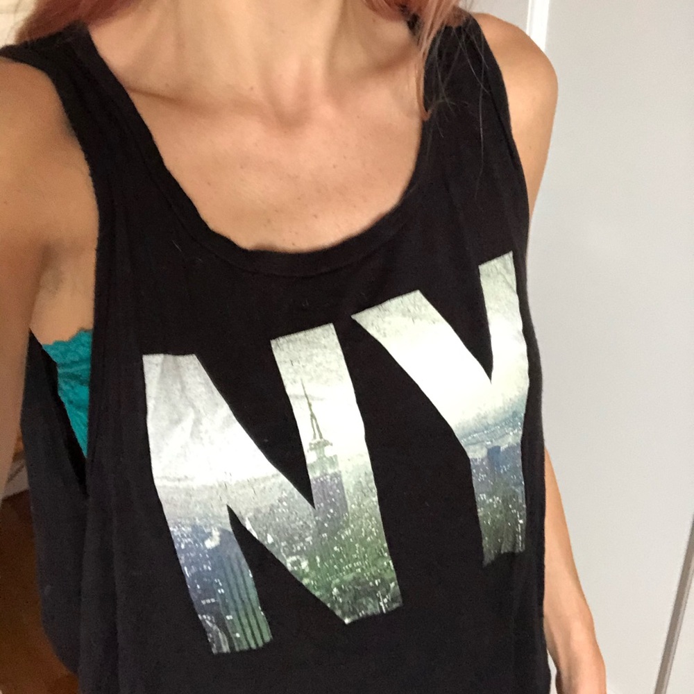 NY graphic tank top
